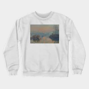 Sunset on the Seine at Lavacourt, Winter Effect by Claude Monet Crewneck Sweatshirt